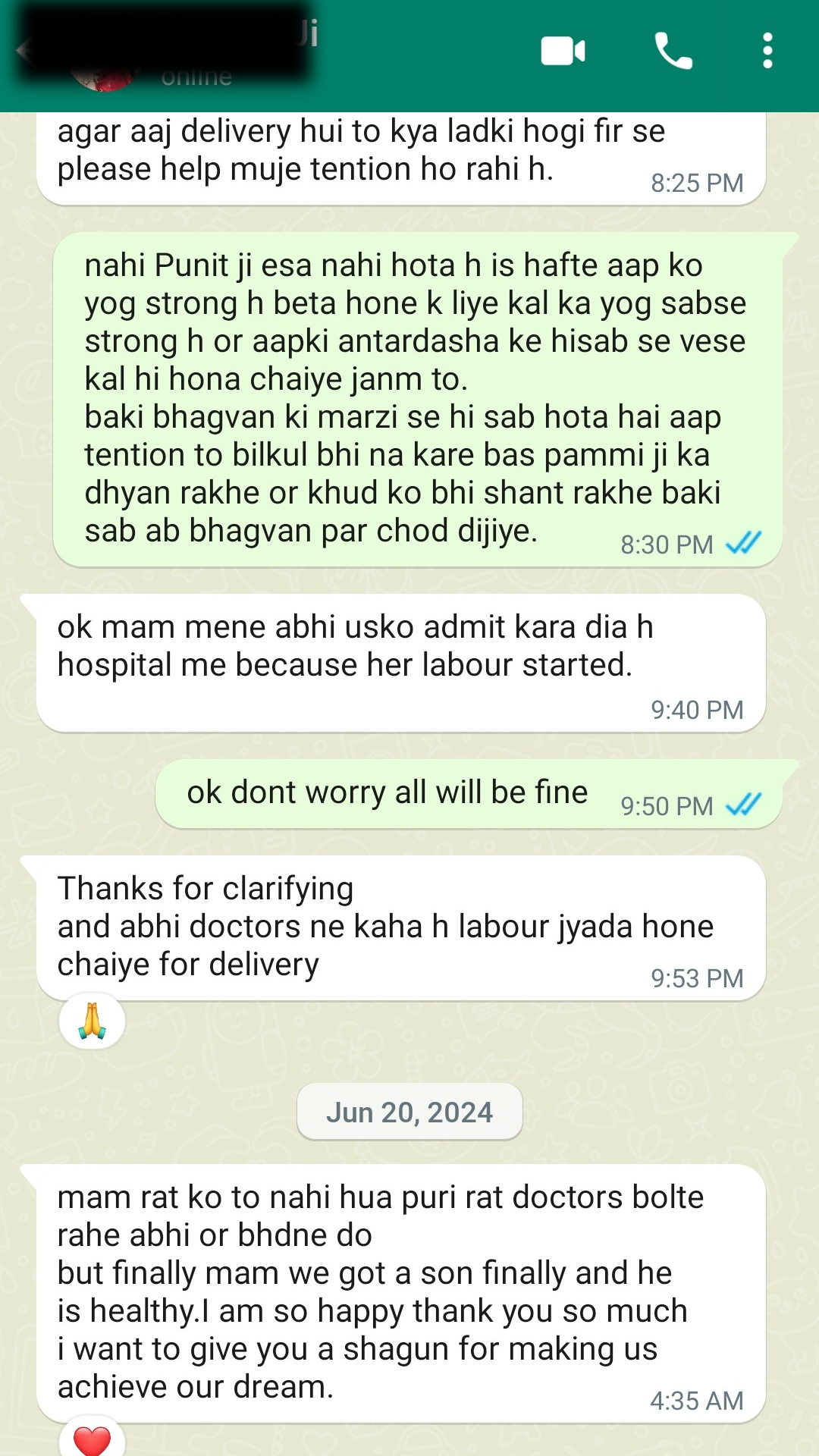 Client result